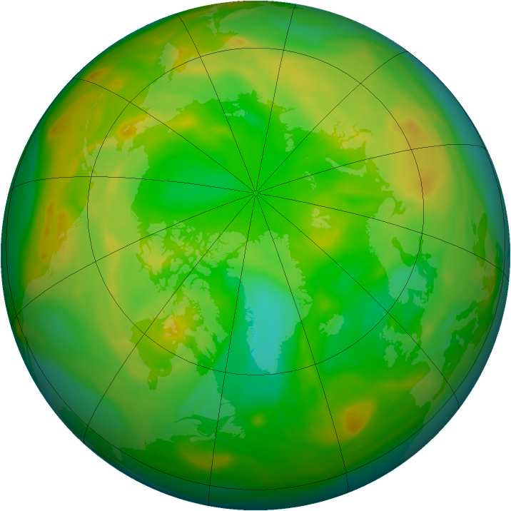 Arctic ozone map for 10 June 2007